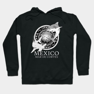 White Shark and Hammerhead Shark Mexico Sea of Cortez Hoodie